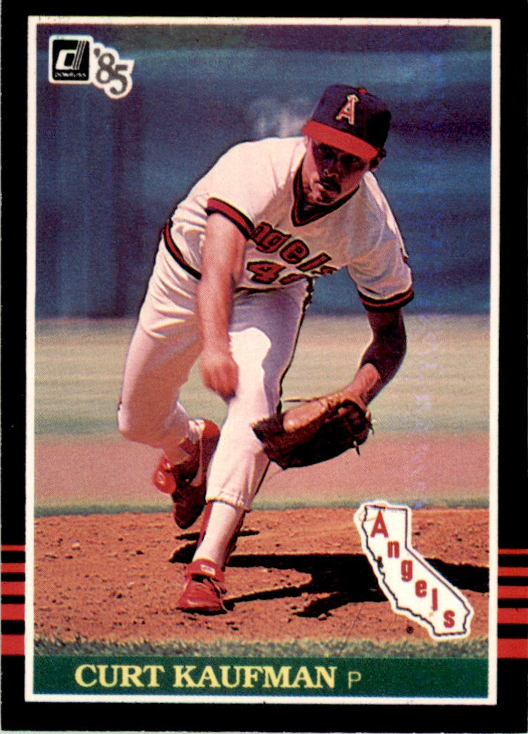 1985 Donruss. Curt Kaufman Rookie . California Angels #524