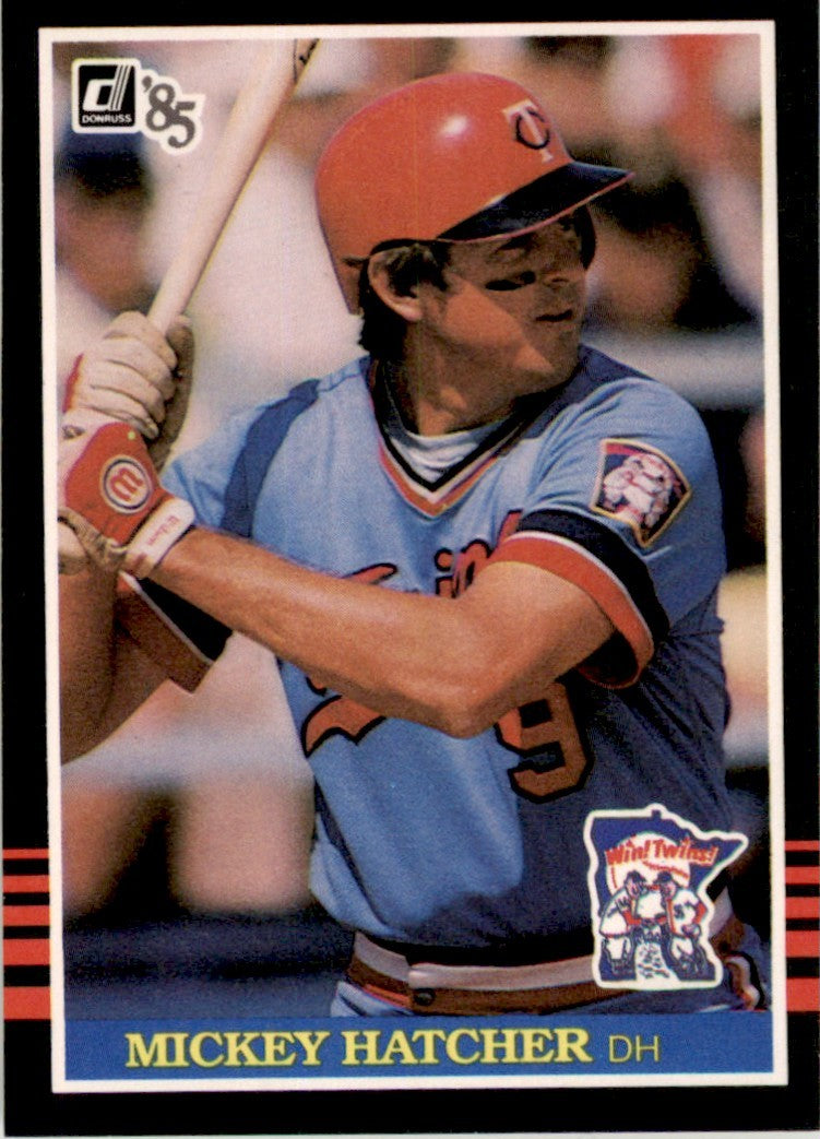 1985 Donruss Mickey Hatcher . Minnesota Twins #194