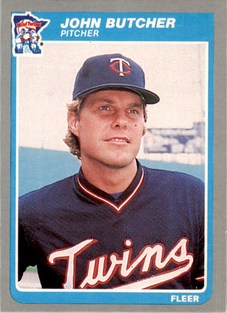 1985 Fleer Baseball John Butcher . Minnesota Twins #273