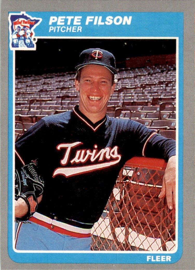 1985 Fleer Baseball Pete Filson . Minnesota Twins #277