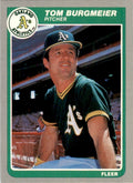 1985 Fleer Tom Burgmeier . Oakland Athletics #417