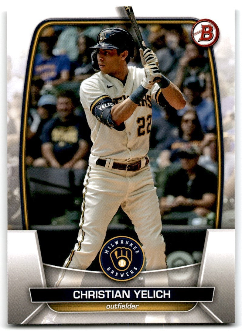 2023 Bowman. Christian Yelich Baseball Cards #23