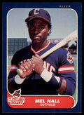 1986 Fleer Mel Hall . Cleveland Indians #587