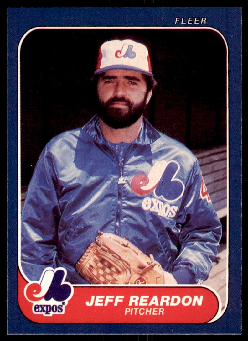 1986 Fleer Jeff Reardon . Montreal Expos #257