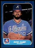 1986 Fleer Rick Camp . Atlanta Braves #510