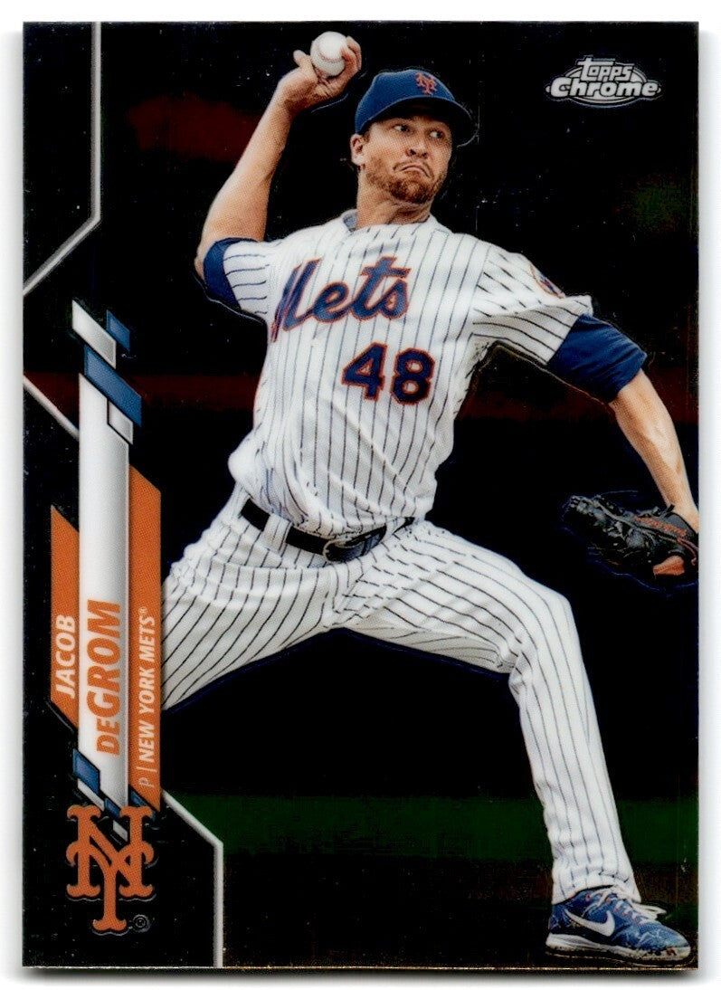 2020 Topps Chrome Jacob deGrom Baseball Cards #81