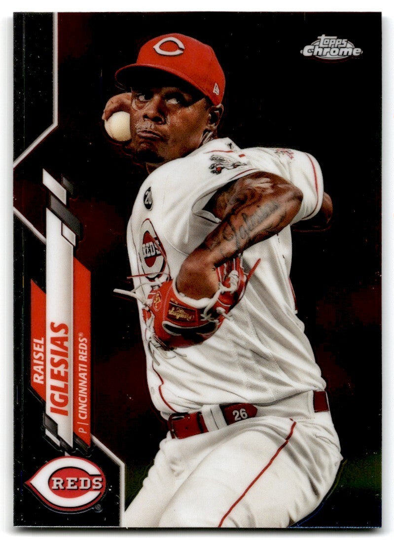 2020 Topps Chrome Raisel Iglesias Baseball Cards #175