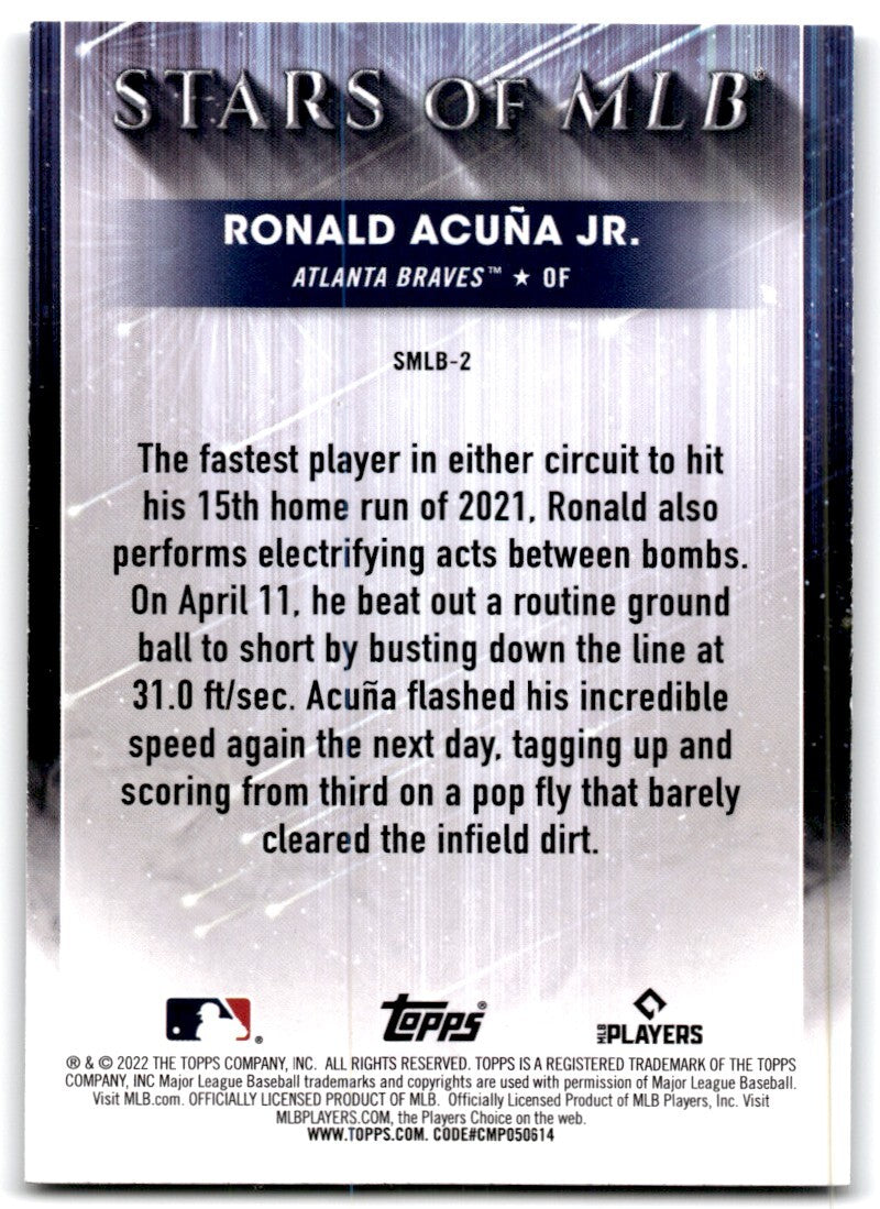2022 Topps Ronald Acuna Jr. Baseball Cards #SMLB-2