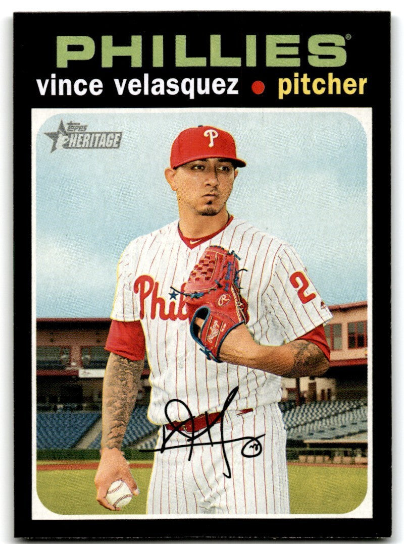 2020 Topps Heritage Vince Velasquez Baseball Cards #19