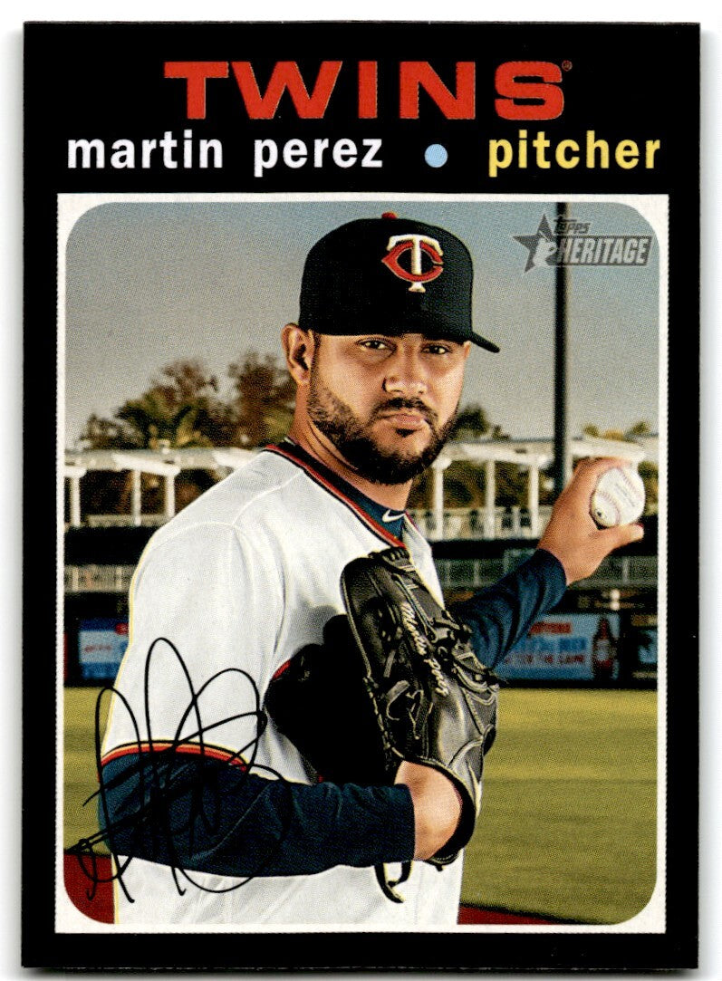 2020 Topps Heritage Martin Perez Baseball Cards #309