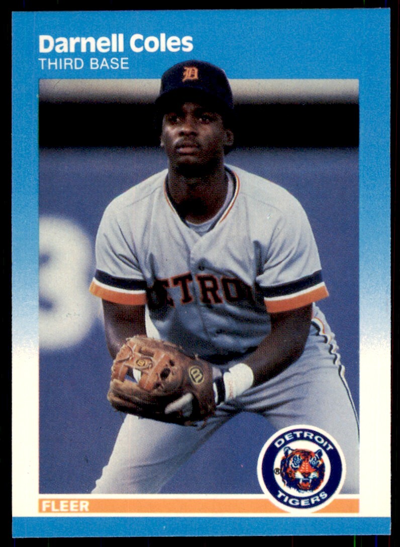 1987 Fleer Glossy Darnell Coles . Detroit Tigers #148