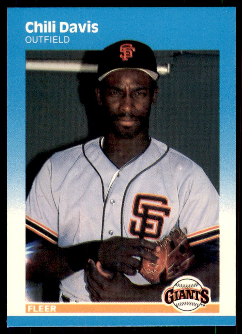 1987 Fleer Glossy Chili Davis . San Francisco Giants #270