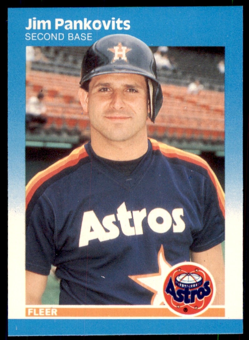 1987 Fleer Glossy Jim Pankovits . Houston Astros #64