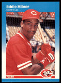 1987 Fleer Glossy Eddie Milner . Cincinnati Reds #205