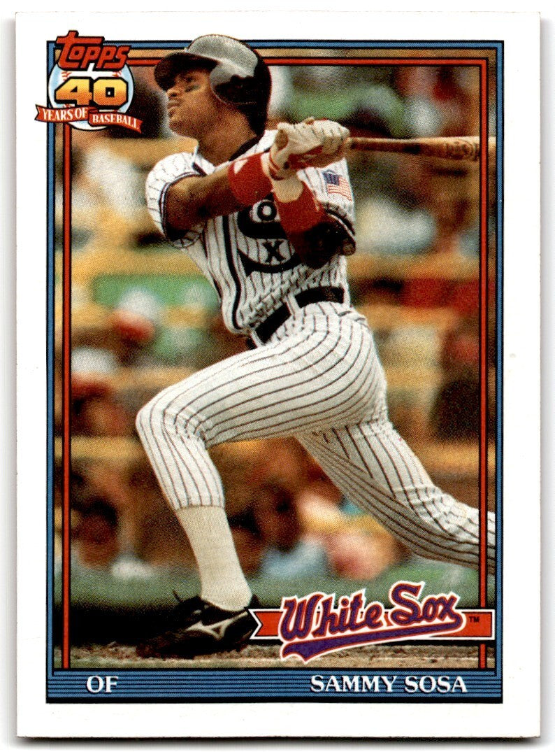 1991 Topps Baseball Card Sammy Sosa A Chicago White Sox #414