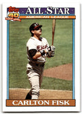 1991 Topps Baseball Card Carlton Fisk A Chicago White Sox #393
