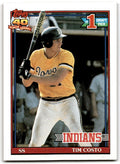 1991 Topps Baseball Card Tim Costo Rookie Cleveland Indians #103