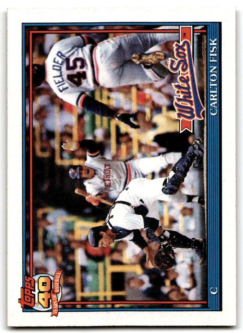 1991 Topps Baseball Card Carlton Fisk Chicago White Sox #170