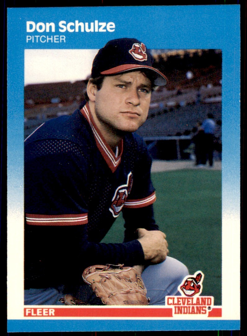 1987 Fleer Glossy Don Schulze . Cleveland Indians #259