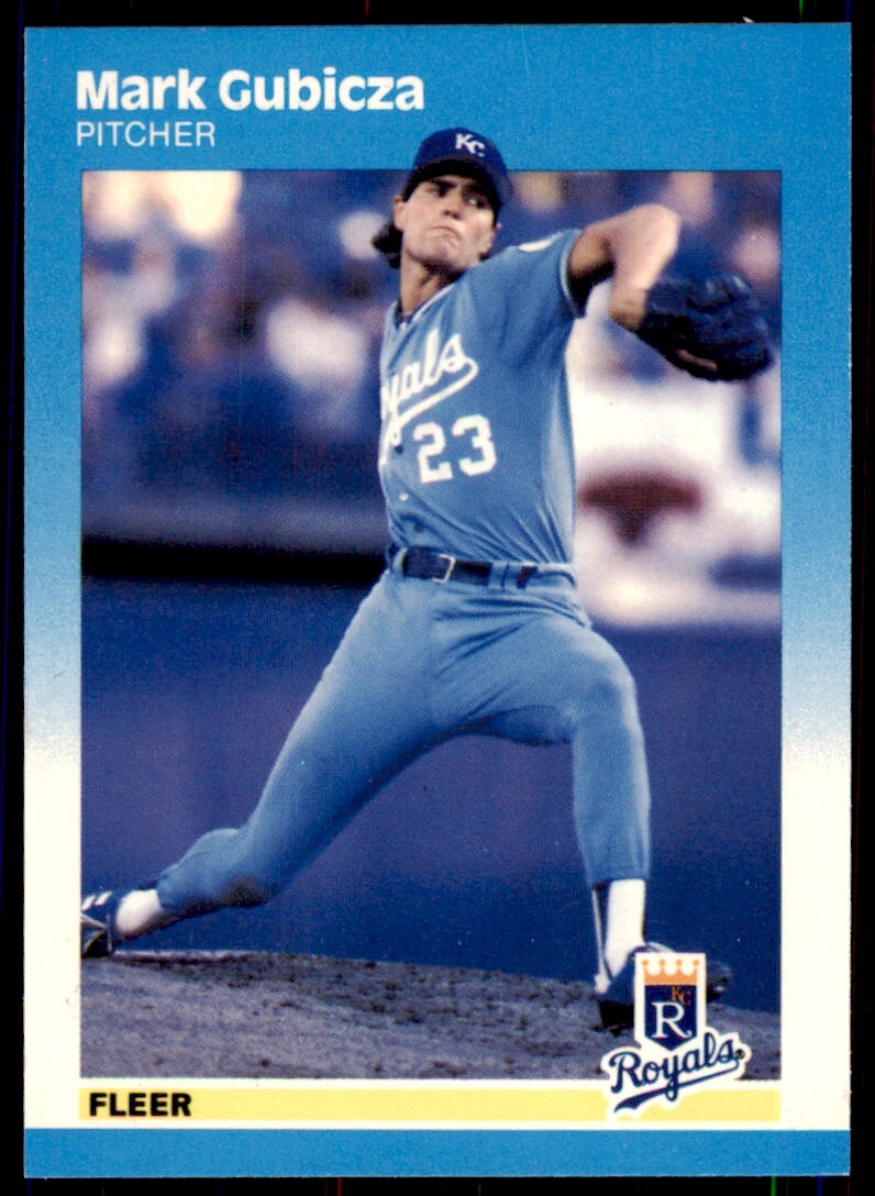 1987 Fleer Glossy Mark Gubicza . Kansas City Royals #368