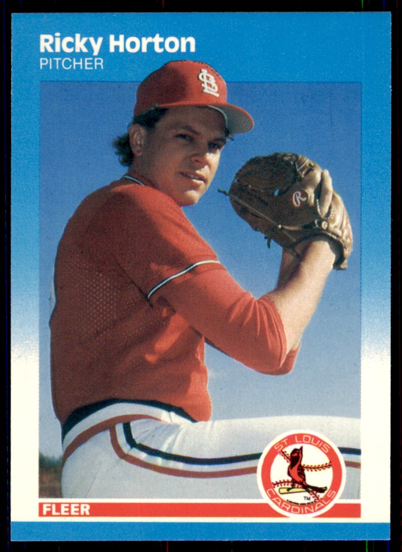 1987 Fleer Glossy Ricky Horton . St. Louis Cardinals #297