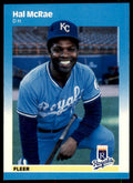 1987 Fleer Glossy Hal McRae . Kansas City Royals #375