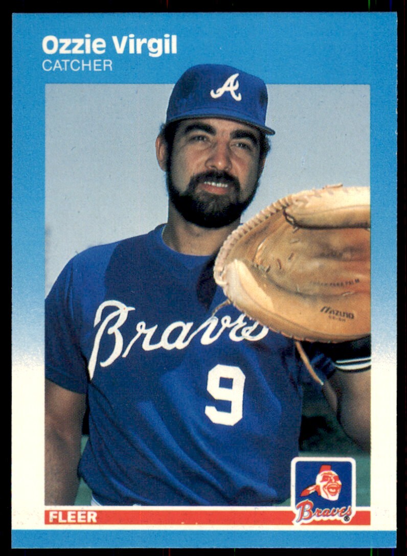1987 Fleer Glossy Ozzie Virgil . Atlanta Braves #532