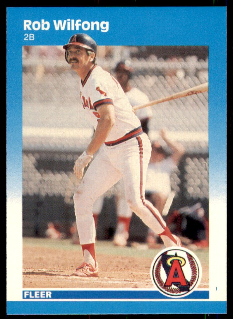 1987 Fleer Glossy Rob Wilfong . California Angels #94