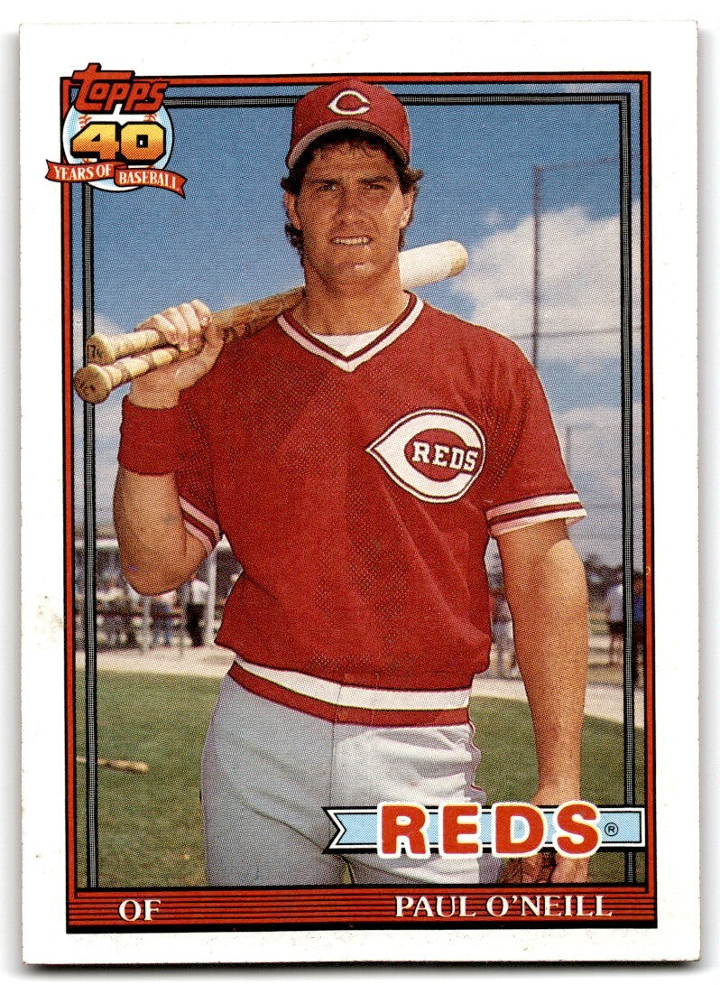 1991 Topps Baseball Card Paul O'Neill Cincinnati Reds #122