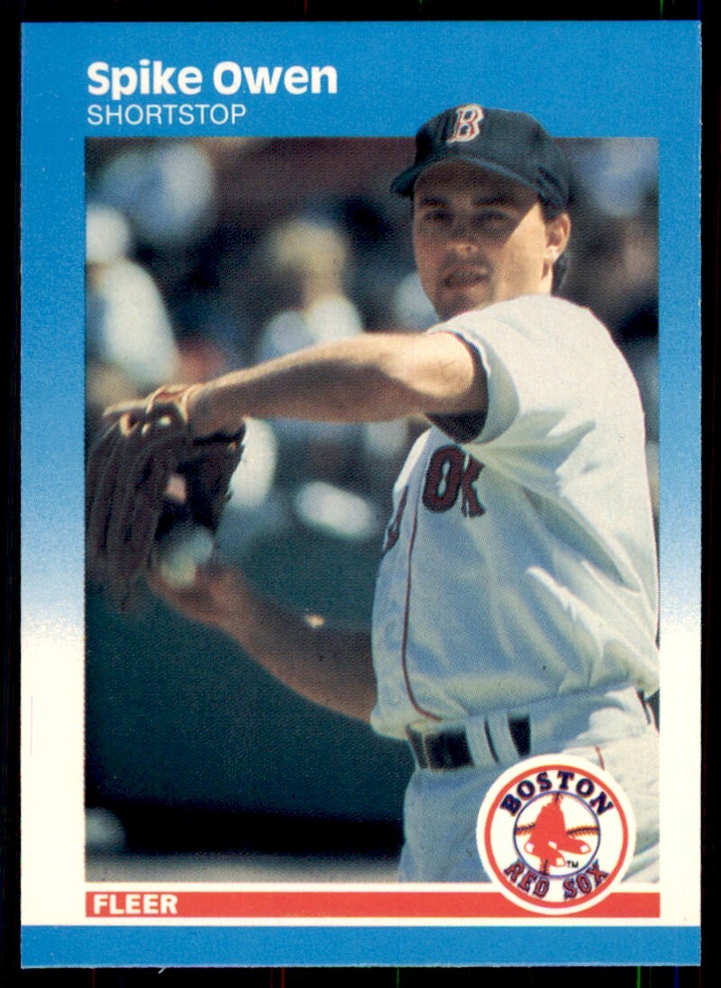 1987 Fleer Glossy Spike Owen . Boston Red Sox #40