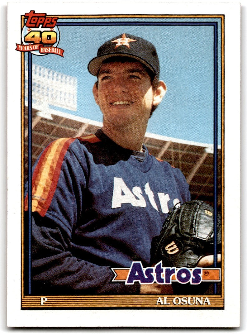 1991 Topps Baseball Card Al Osuna Rookie Houston Astros #149