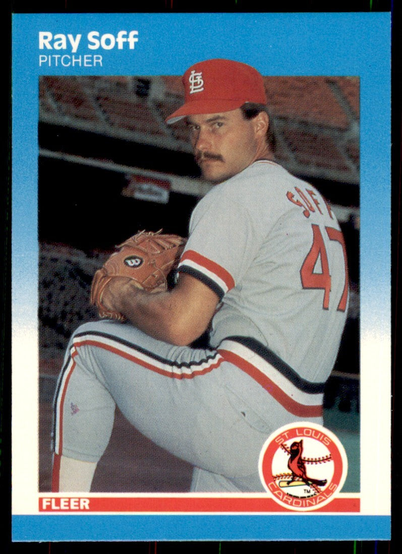1987 Fleer Glossy Ray Soff . St. Louis Cardinals #309