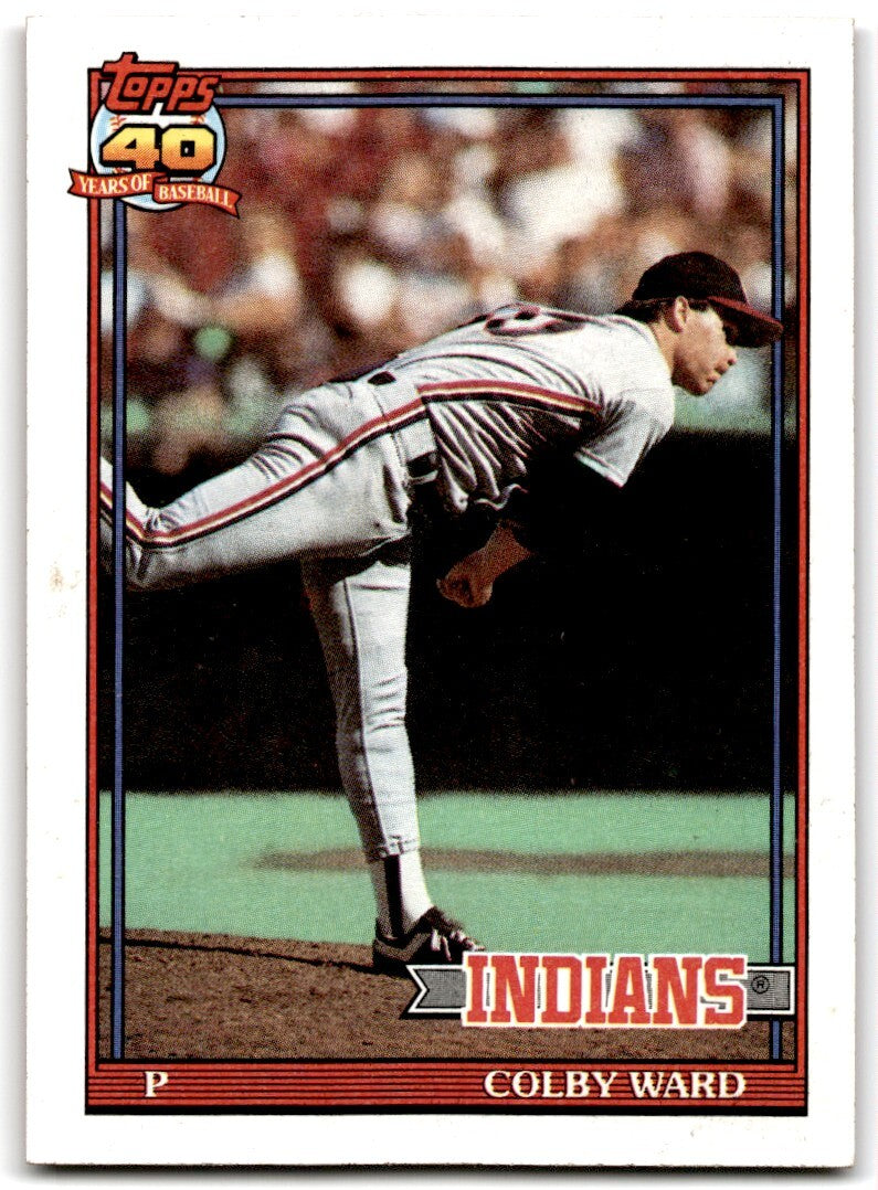 1991 Topps Baseball Card Colby Ward Rookie Cleveland Indians #31