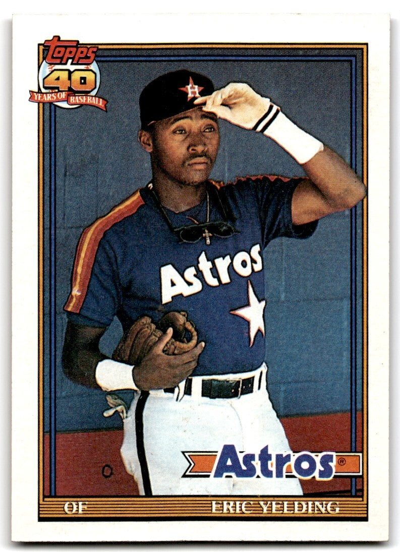 1991 Topps Baseball Card Eric Yelding Houston Astros #59
