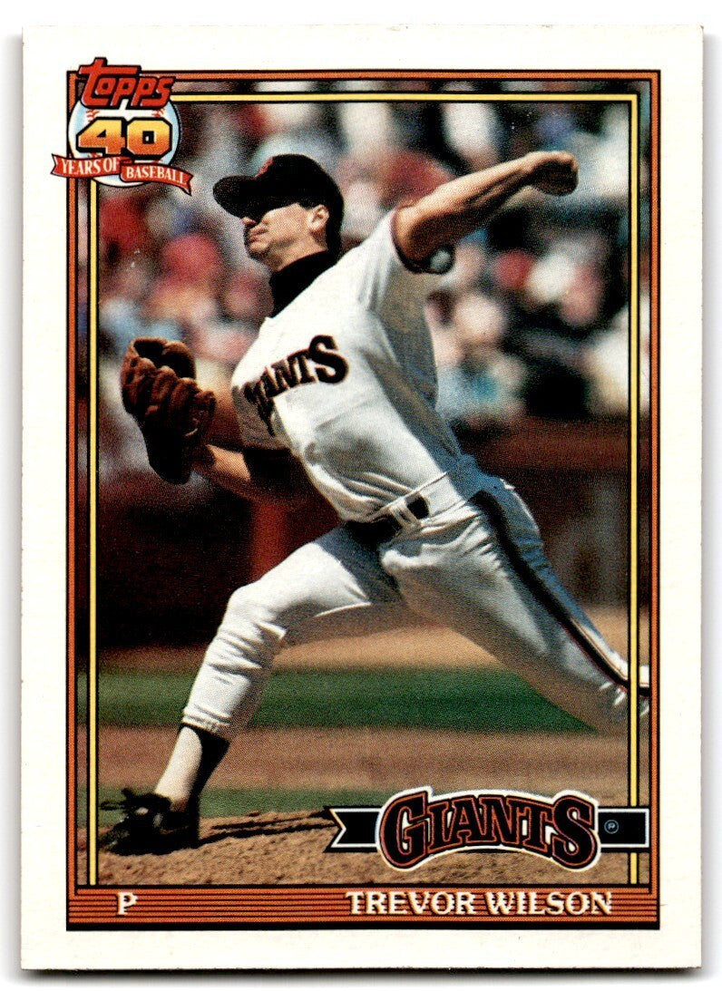 1991 Topps Baseball Card Trevor Wilson San Francisco Giants #96