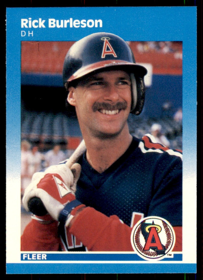 1987 Fleer Glossy Rick Burleson . California Angels #74