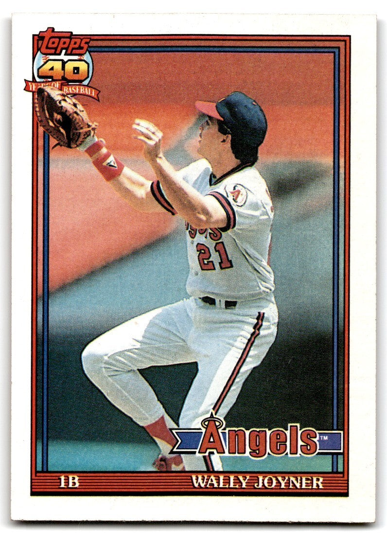1991 Topps Baseball Card Wally Joyner California Angels #195