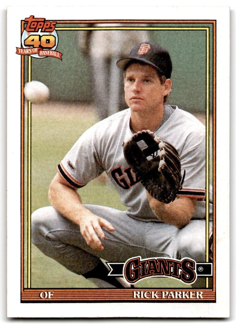 1991 Topps Baseball Card Rick Parker San Francisco Giants #218