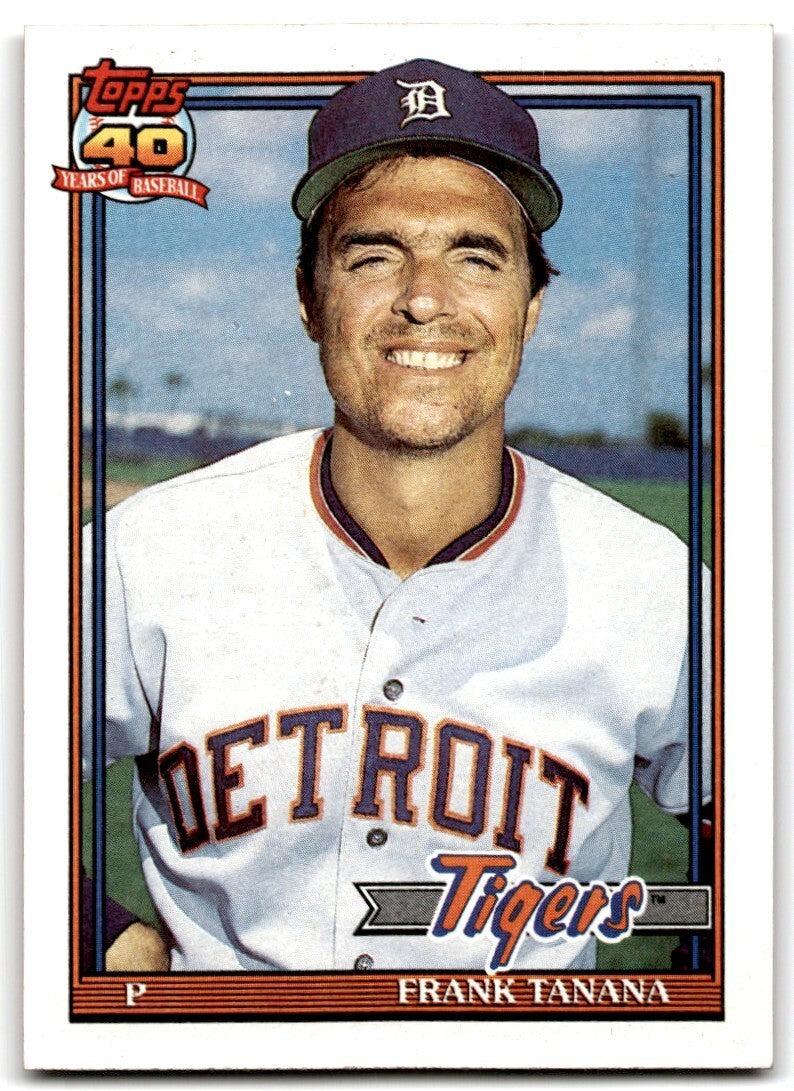 1991 Topps Baseball Card Frank Tanana Detroit Tigers #236
