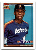 1991 Topps Baseball Card Karl Rhodes Houston Astros #516