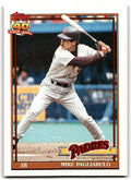 1991 Topps Baseball Card Mike Pagliarulo San Diego Padres #547