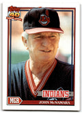 1991 Topps Baseball Card John McNamara Cleveland Indians #549