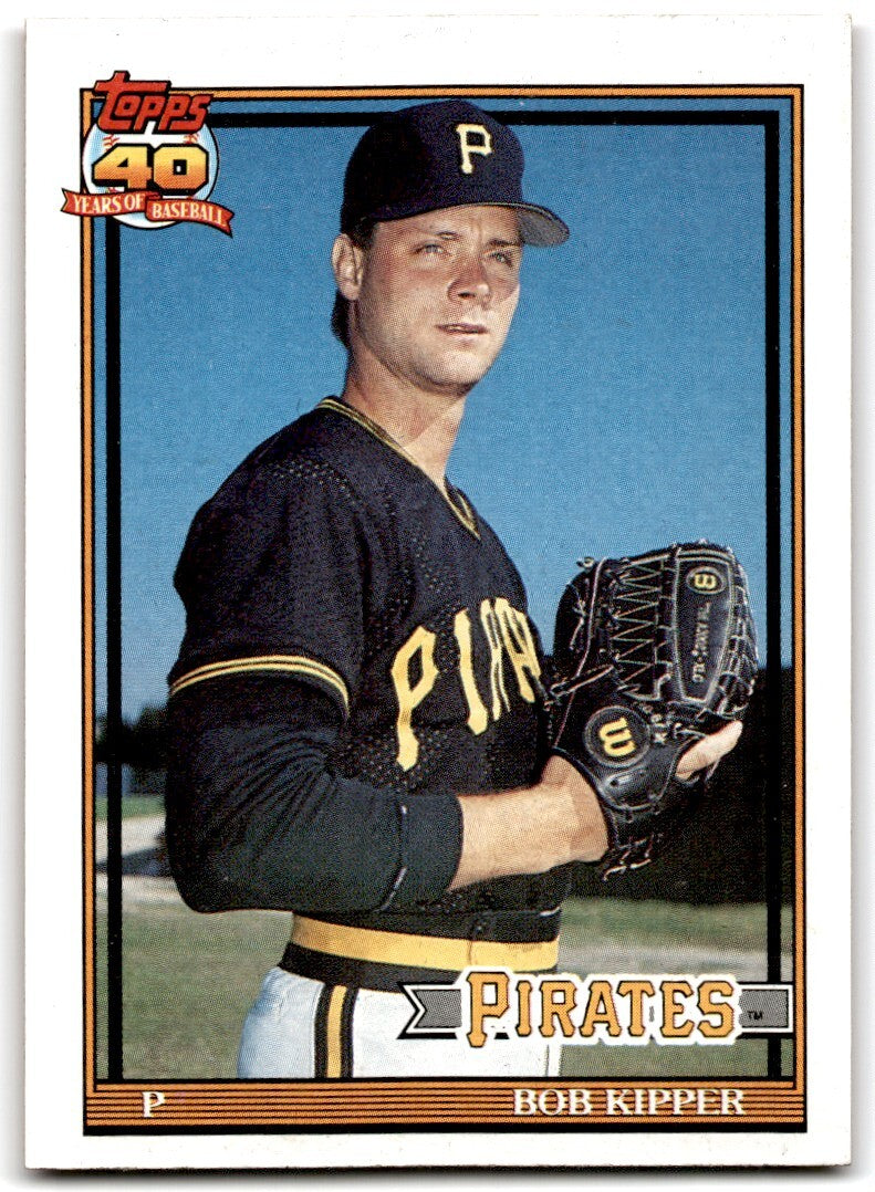 1991 Topps Baseball Card Bob Kipper Pittsburgh Pirates #551