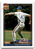 1991 Topps Baseball Card Wally Whitehurst New York Mets #557