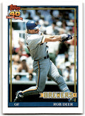 1991 Topps Baseball Card Rob Deer Milwaukee Brewers #192