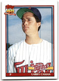 1991 Topps Baseball Card Larry Casian Rookie Minnesota Twins #374
