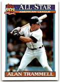 1991 Topps Baseball Card Alan Trammell Detroit Tigers #389