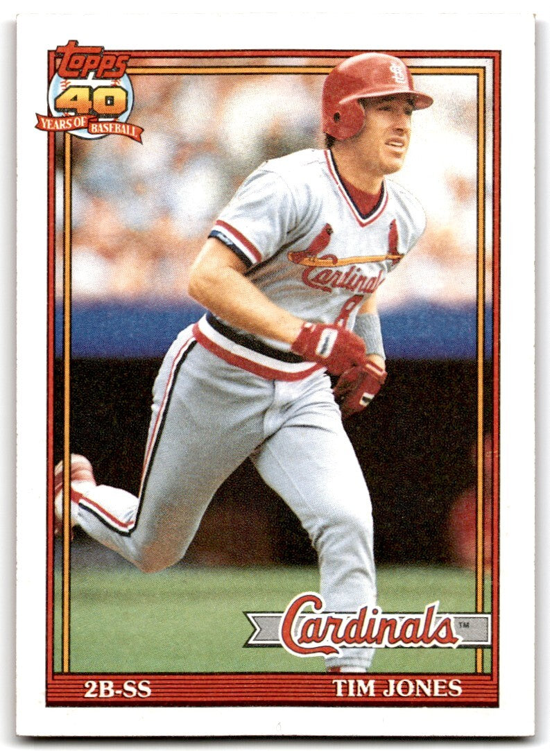 1991 Topps Baseball Card Tim Jones St. Louis Cardinals #262
