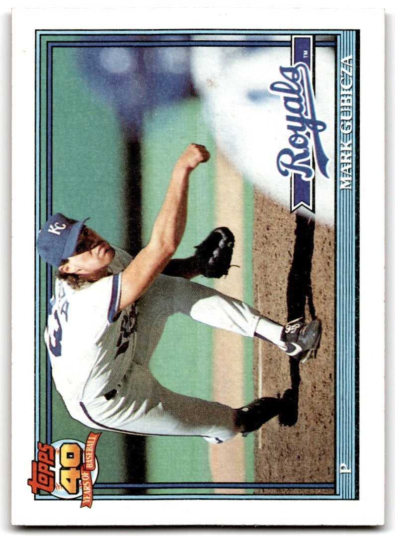 1991 Topps Baseball Card Mark Gubicza Kansas City Royals #265