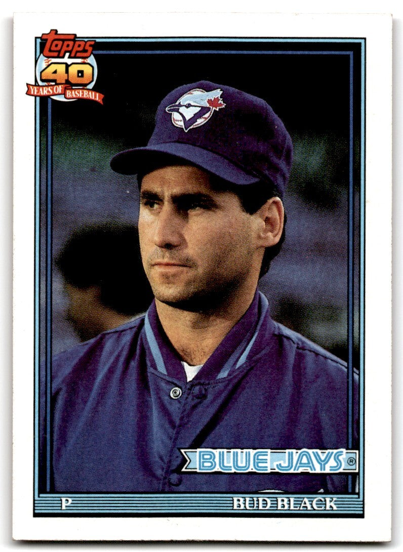 1991 Topps Baseball Card Bud Black Toronto Blue Jays #292